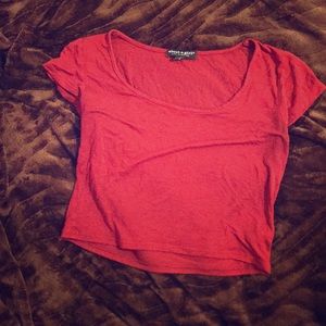 Burgundy Crop Top